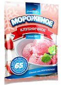 Dry strawberry-flavoured ice cream 65g/18pcs