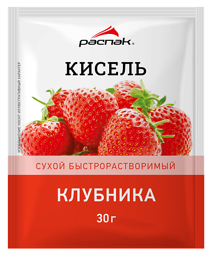 Кисель сухой быстрорастворимый "Клубника", 30г/25шт