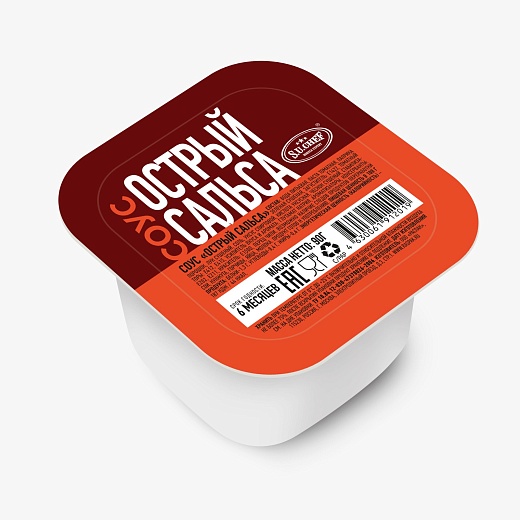 Соус "Острый Сальса", 90г/48шт (S.U.CHEF)